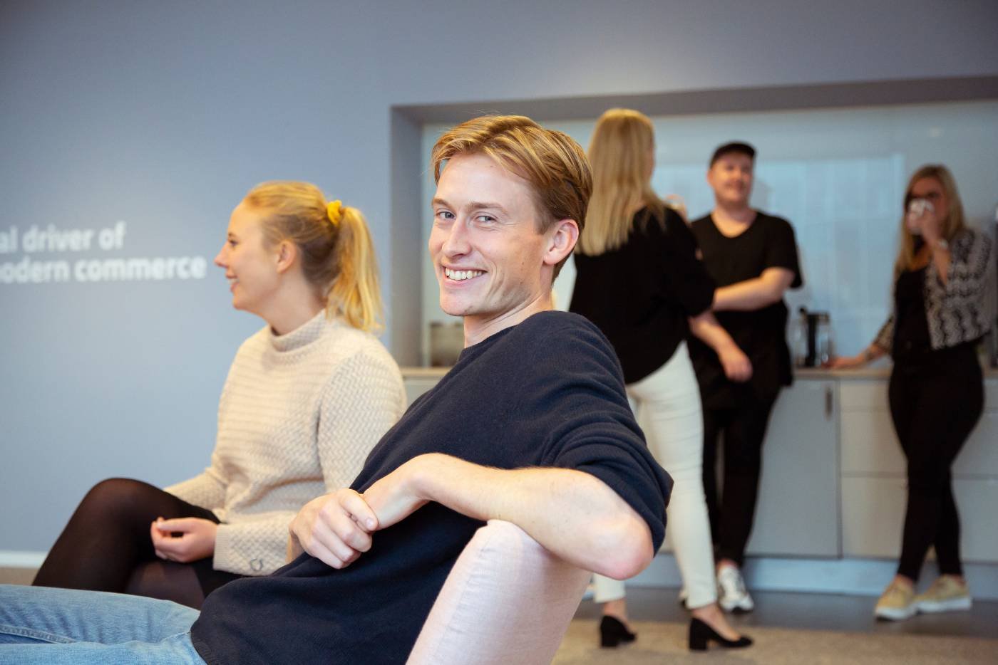 Smiling guy at work